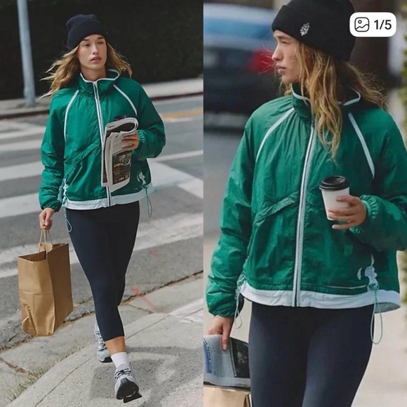 NWT Free People FP Movement Earth Gem Packable Jacket Green NEW - Picture 2 of 5